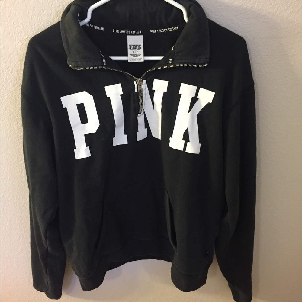 PINK half zip pull over
